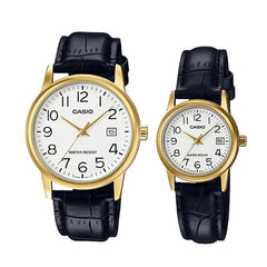 Casio Couple Leather Watch LTPV002GL-7B2 MTPV002GL-7B2