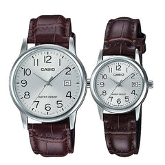 Casio Couple Leather Watch LTPV002L-7B2 MTPV002L-7B2